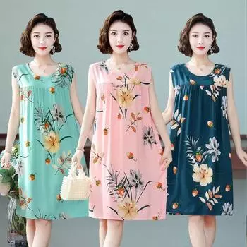 Женские ночные рубашки, новая хлопковая шелковая ночная рубашка, летнее платье, повседневная свободная ночная рубашка, женская ночная рубашка XXL зелёный