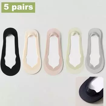 Женские носки для девушек и женщин, весенне-летние, тонкие, из ледяного шелка, нескользящие, не сползающие, влагоотводящие, бесшовные, дышащие, невидимые носки EU36-39