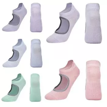 Женские носки для йоги и пилатеса с открытой спиной, профессиональные противоскользящие дышащие спортивные женские носки до щиколотки для балета и танцев US 5-11 EU35-40