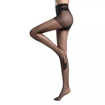 Женские носки до середины икры Носки до икры Чулки Летние ультратонкие прозрачные получулки One Size чёрный