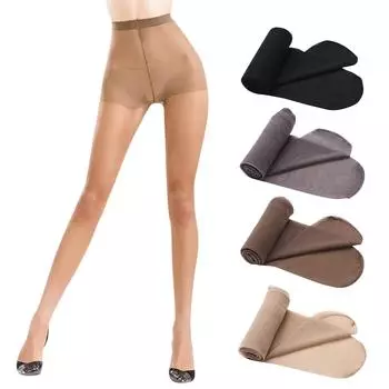 Женские носки до середины икры Носки до икры Чулки Летние ультратонкие прозрачные получулки One Size чёрный