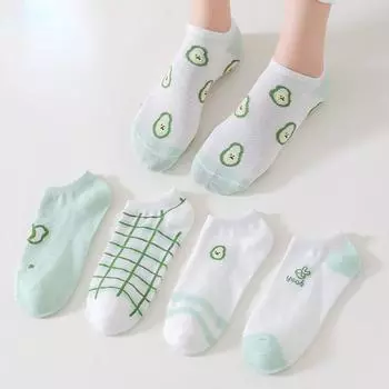 Женские носки, хлопковые носки-лодочки, летние невидимые носки, нескользящие тапочки One size