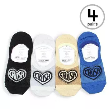 Женские носки-лоферы Crush Heart Glitter Foot Cover See Through IK14 22cm - 25cm