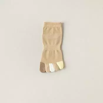 Женские носки с пальцами на осень и зиму, радужные носки с пятью пальцами, утолщенные носки с пальцами, влагоотводящие дышащие полосатые хлопковые носки One Size