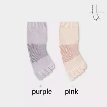 Женские носки с пятью пальцами для йоги и пилатеса, дышащие сетчатые, дезодорирующие, антибактериальные, с раздельными пальцами, фитнес-носки из хлопка для спорта UK 2.5-7.5