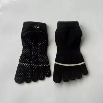 Женские носки с пятью пальцами Toesox для пилатеса, аэробики, йоги, танцевальные колготки, фитнес-носки, нескользящие носки с клеевыми точками, короткие p size S 36-size 39