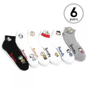 Женские носки Snoopy Peanuts Movie для девочек (Crew 6Pairs) NB16 22cm - 25cm