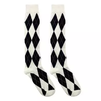 Женские носки Теплые зимние гольфы с ромбовидным узором Хлопковые в стиле JK Колледж Рождественский подарок Модные носки Бесплатная доставка One Size