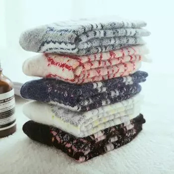 Женские носки, толстые носки из шерсти ангольского кролика, мериносовой шерсти, женские зимние носки, носки Christma, Calcetines