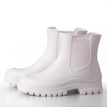 Женские новые дождевые туфли ботинки для улицы работы резиновые туфли легкие нескользящие кухонные бахилы 36