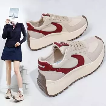 Женские новые кроссовки на плоской подошве, повседневные спортивные кроссовки, осенняя мода, для ходьбы, женские кроссовки на шнуровке, для активного отдыха, Zapatillas Mujer 35