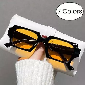 Женские новые модные квадратные солнцезащитные очки, модные летние унисекс, уличные солнцезащитные очки для защиты глаз, солнцезащитные очки, винтажные сверхлегкие очки