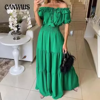 Женские новые модные однотонные платья с оборками на поясе, с бахромой, с рукавами-фонариками и большим свободным кроем S красный