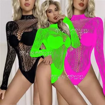 Женские новые модные сетчатые колготки, нижнее белье, женский сексуальный сетчатый прозрачный пляжный боди, эротический комбинезон, одежда для сна XXS