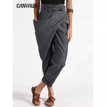 Женские новые нерегулярные брюки-девятиминутки, повседневные свободные модные брюки S