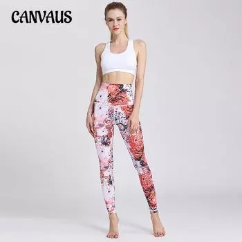 Женские новые обтягивающие брюки с высокой талией, эластичные, дышащие, быстросохнущие, спортивные, с принтом, для танцев, фитнеса, йоги S