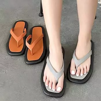 Женские новые стильные тапочки, шлепанцы на плоской подошве, верхняя одежда, пляжные сандалии с мягкой подошвой для отдыха, шлепанцы с толстой подошвой 36-37 коричневый