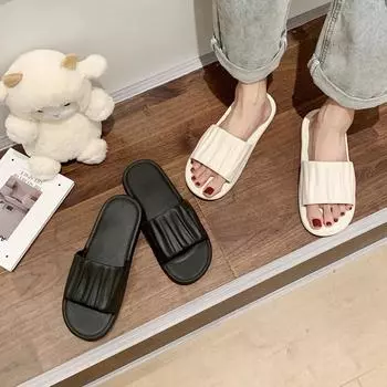 Женские новые тапочки для дома, мягкие, простые, для ванной, для купания, нескользящие, для дома, сандалии и тапочки 36-37 белый