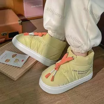 Женские новые теплые зимние ботинки женские водонепроницаемые зимние спортивные хлопковые ботинки удобные толстые подошвы плюшевая подкладка хлопковая подкладка обувь 36-37 белый