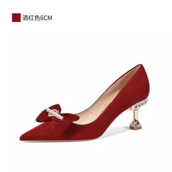 Женские новые туфли на высоком каблуке со стразами, женские милые туфли-лодочки с бабочкой и острым носком, женские туфли для вечеринки и свадьбы со стразами Zapatos De Mujer 35