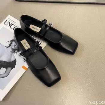 Женские Новые туфли с квадратным носком Винтажные Мэри Джейн Высокие каблуки Модные неглубокие Балетки Элегантные удобные женские туфли-лодочки Zapatos Mujer 36