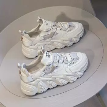 Женские новые универсальные кроссовки Ins Trendy Summer Mesh Shoes Ins Trendy All-Matching Casual Sneakers 35