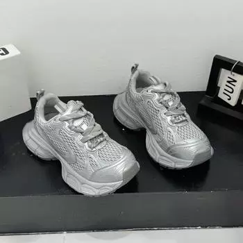 Женские новые универсальные кроссовки на толстой подошве, легкие, в стиле «папины кроссовки», женские весенние повседневные спортивные кроссовки на мягкой подошве 35 серый