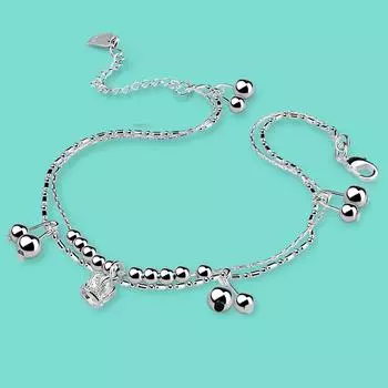 Женские ножные браслеты из стерлингового серебра 925 пробы, креативный дизайн с подвеской в виде короны, женские популярные серебряные украшения для ног, браслет на щиколотке из твердого серебра 26CM