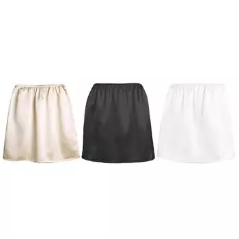 Женские облегающие атласные однотонные юбки с полускользящей талией и защитой от проникновения телесный