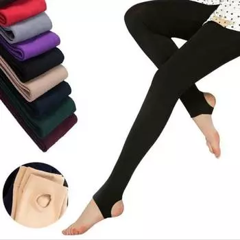 Женские облегающие защитные леггинсы для похудения, теплые хлопковые брюки, узкие эластичные брюки one size фиолетовый