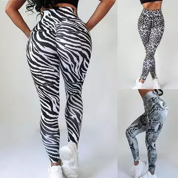 Женские обтягивающие эластичные брюки для йоги с высокой талией и подъемом бедер, леггинсы L