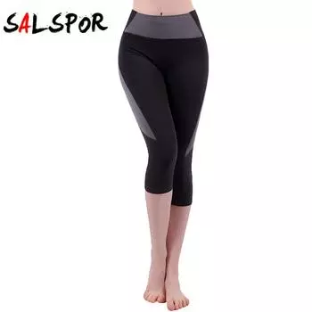 Женские обтягивающие высокоэластичные укороченные брюки с высокой талией и подъемом бедер, быстросохнущие леггинсы для фитнеса для бега