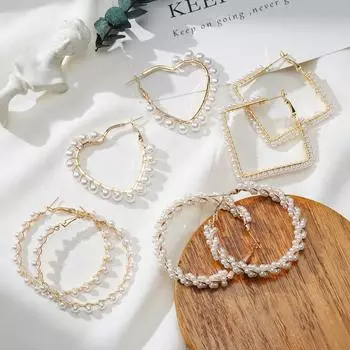 Женские очаровательные модные серьги с преувеличенной индивидуальностью, элегантный комплект серег 14497 золотой