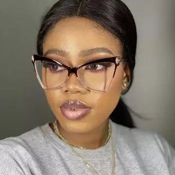 Женские очки-бабочки в треугольной оправе, модные, индивидуальные, ретро, классические, TR90, большие, простые очки в оправе