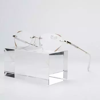 Женские очки без оправы для пресбиопии, анти-синий свет, очки для чтения с ромбовидной огранкой, готовые оптические очки, диоптрии от +1,0 до +4,0 1