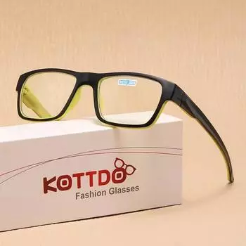 Женские очки для чтения с защитой от синего света, ультра-гиперметропия, квадратная компьютерная оправа, мужские очки для спорта и чтения при пресбиопии +1,0 +1,5 +1.0 красный