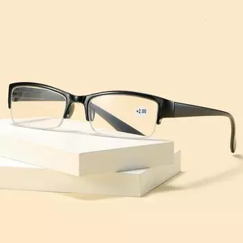 Женские очки для чтения в полуоправе Мужские классические очки для чтения +1,0 +1,5 +2,0 +2,5 +3,0 +3,5 +4,0 +1.0 чёрный