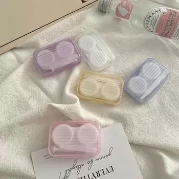 Женские очки для девочек, косметические контактные линзы, футляр для контактных линз, дорожный держатель, контейнер, дорожные аксессуары синий