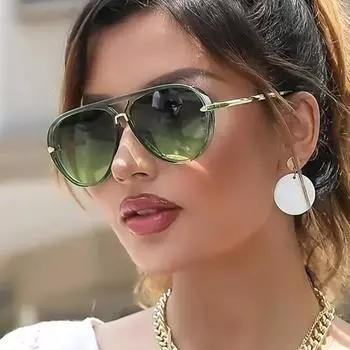 Женские очки, новая мода, универсальные мужские солнцезащитные очки с большой оправой