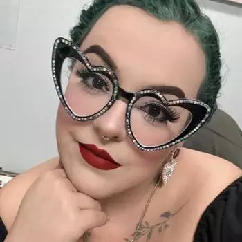Женские очки с плоским зеркалом и шипами, антисиние очки, модная оправа для очков «любовь», женская персонализированная оправа для очков