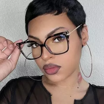 Женские очки с защитой от синего света, модные ретро-индивидуальные минимализм, простые очки в большой оправе, очки для вождения, путешествий, студенческих поездок на работу