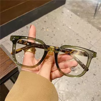 Женские очки с защитой от синего света, модные простые классические очки для отдыха, простые очки в большой квадратной оправе, студенческие очки для путешествий