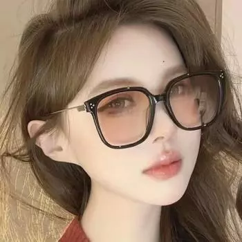 Женские очки с защитой от синего света в оправе для глаз, ультралегкие плоские очки с квадратными румянами