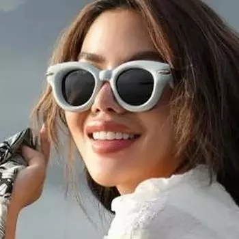 Женские очки Защита от солнца Защита от ультрафиолета Мода Личность Y2g Ретро Хип-хоп Вечеринка Уличная стрельба Вогнутая форма Солнцезащитные очки для пляжных путешествий