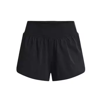 Женские однотонные эластичные шорты для фитнеса Under Armour, черные 1376936-001 XL