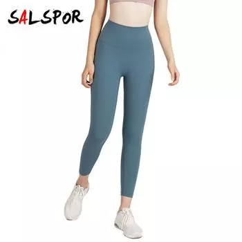 Женские однотонные быстросохнущие плотные спортивные леггинсы для йоги с высокой талией и ягодицами