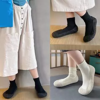 Женские однотонные износостойкие легкие пляжные носки босиком 40 белый