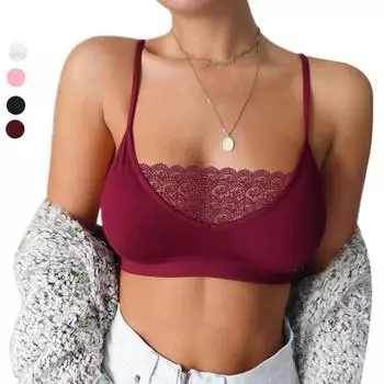 Женские однотонные кружевные лоскутные бюстгальтеры для нижнего белья S белый
