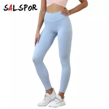 Женские однотонные леггинсы с высокой талией персикового цвета для фитнеса, бега, йоги, леггинсы, брюки