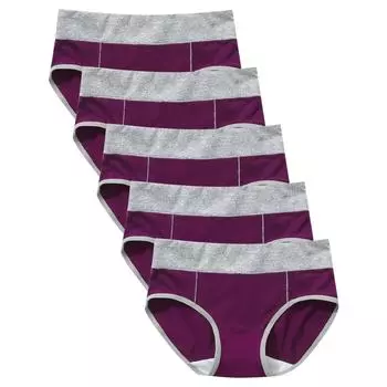 Женские однотонные лоскутные трусы Трусики Нижнее белье Трусики Бикини Трусы XXXXL фиолетовый